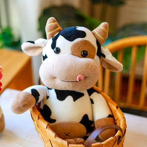 Chung Bò Đồ Chơi Sang Trọng, 16 Inch Thú Nhồi Bông Ném Bò Thú Nhồi Bông Động Vật Sang Trọng Mềm Plushie Gối Búp Bê - Product Image 4