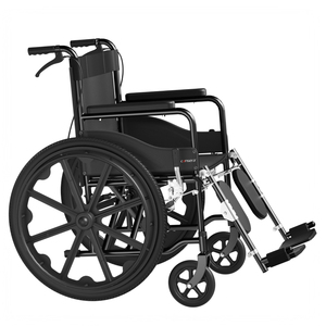 Silla de Ruedas Autopropulsada Silenciosa con Neumáticos Sólidos sin Aire, Asiento Acolchado con Reposapiernas, Ligera, Plegable, con Ruedas de una Sola Pieza para Personas con Discapacidad - Product Image 2