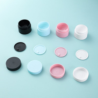 Pot vide de luxe en plastique rose doux au toucher Conteneur vide pour soins de la peau Pot cosmétique Pots de gommage corporel crème au beurre