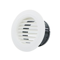 Grille d'aération ronde en plastique ABS de conception moderne pour système de ventilation CVC, grille d'aération pour climatisation