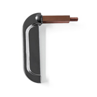 Poignée de porte en alliage de zinc chromé, levier de préhension, pièces de quincaillerie pour véhicules, autobus scolaires, poignées de secours extérieures