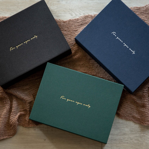 Scatola Portafoto in Lino Goffrato per Sessioni Intime, Conservazione Discreta di <span class=keywords><strong>Foto</strong></span>, Regalo di Nozze, Scatola dei Ricordi - Product Image 3