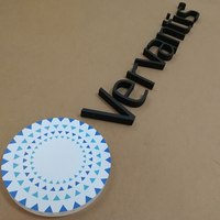 Enseigne murale en acrylique pour magasin, logo d'entreprise, enseigne murale pour bureau, logo 3D LED personnalisé