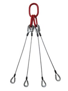 Eslinga de cable de acero ajustable de alta resistencia de calidad superior, directa de fábrica, con <span class=keywords><strong>grilletes</strong></span> de cable de 2/4 patas y gancho para alta temperatura - Product Image 1