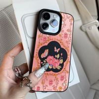 Nouvelle coque de téléphone portable Papillon et Lotus pour iPhone 14 15 18 16 17 Pro Max, coque antichoc en cuir souple