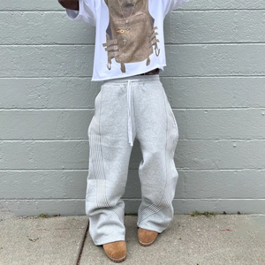 بنطلون رياضي رجالي واسع الساق بتصميم فضفاض وجودة عالية، بنطلون جوجرز بأسلوب Y2k، بنطلون واسع مكدس للرجال - Product Image 2