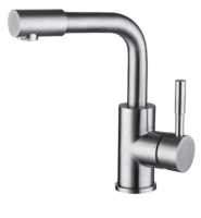 Robinet de lavabo moderne en céramique à finition huilée, avec poignée unique et jet de pluie doux, idéal pour le lavage des légumes