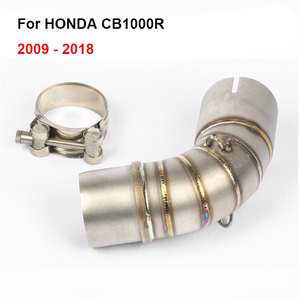 Pot d'échappement Slip-on en acier inoxydable pour moto HONDA CB1000R <span class=keywords><strong>CB</strong></span> <span class=keywords><strong>1000</strong></span> R <span class=keywords><strong>2009</strong></span> - 2018 avec tube de liaison intermédiaire - Product Image 1