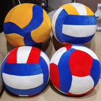 Peluche de volley-ball personnalisée, poupée en peluche douce en forme de ballon de sport pour cadeau d'équipe, porte-clés en peluche de volley-ball pour décoration de sac à dos, fabricant