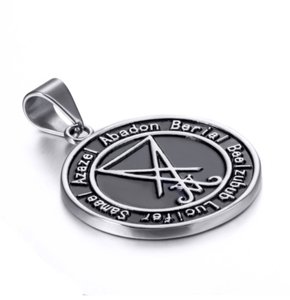 Baphomet-cadena colgante de acero inoxidable para hombre, figura de cabra, sigilo de <span class=keywords><strong>Lucifer</strong></span>, <span class=keywords><strong>diablo</strong></span>, demonio - Product Image 4