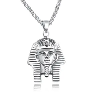 经典埃及法老吊坠项链个性化银链定制支撑人面电镀项链礼品