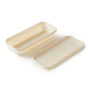 Ensemble de vaisselle jetable de haute qualité en amidon de maïs, compatible micro-ondes, emballage de boîte à lunch biodégradable, récipient alimentaire pour la vente en gros - Product Image 1