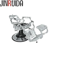 Fauteuil de Barbier Rétro de Luxe JINRUIDA, Chaise de Coiffure et de Rasage Pivotante, Réglable en Hauteur, Inclinable et Plate, Accessoires pour Chaise de Barbier