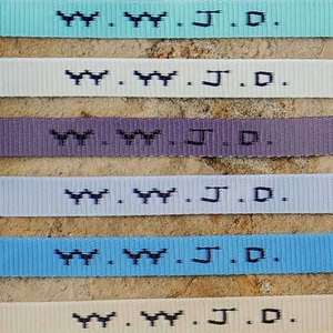 Wwjd Woven What Would Jesus Do Jacquard Christian Church Fundraiser Gift W.W.J.D. Bracelets en sangle - Product Image 4