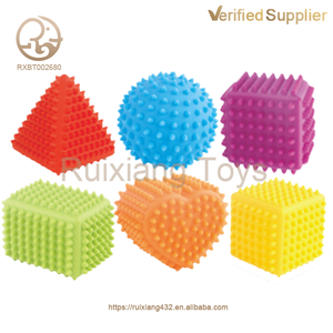 Unisex trẻ sơ sinh tắm Đồ chơi bé cảm giác bóng Teether có thể ép PVC nhựa chơi đồ chơi với số hình dạng động vật trái cây kết cấu - Product Image 2