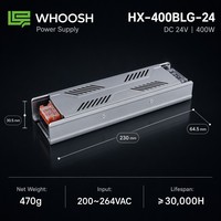 Alimentation à découpage HX-400BLG-24 400W 24V SMPS, transformateur mince haute puissance pour projets d'éclairage linéaire à grande échelle