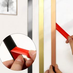 1M Stainless Steel Decoration Line Strip <b>Mirror</b> <b>Stickers</b> Room Decor for Wall Background Ceiling Waist Line Plane <b>Tile</b> <b>Sticker</b> - Product Image 5