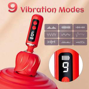 Mini Masajeador Amazon Rose M-B890, Silicona Roja, ABS, Pantalla Digital, Vibración Silenciosa, Vibrador de Punto G para Mujer - Product Image 6