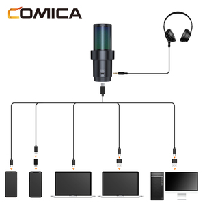 ไมโครโฟนไร้สาย COMICA EJoy Uni Pro(A) สำหรับเล่นเกมส์ พร้อมพอร์ต USB-C ความหน่วงต่ำกว่า 20ms ไฟ RGB สำหรับสตรีมมิ่ง บันทึกเสียง พอดแคสต์ Twitch YouTube - Product Image 5