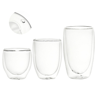 Tasse à vin à double paroi en borosilicate haute résistance de 8oz, 12oz, 15oz pour boissons chaudes (thé, lait, bière) – Idéale pour les wraps UV DTF – Expédition depuis l'entrepôt américain
