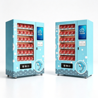 Distributeur automatique de boissons réfrigérées commercial, distributeur intelligent de boissons, de collations et de cadeaux, écran tactile, CE