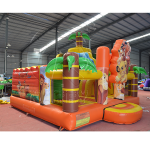 Dễ dàng thiết lập Inflatable Bounce House Combo sân chơi trẻ em bền cho thuê Inflatable lâu đài Safari lâu đài <span class=keywords><strong>bouncy</strong></span> với Slide - Product Image 2