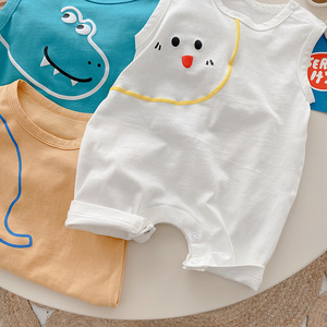 Tuta <span class=keywords><strong>senza</strong></span> <span class=keywords><strong>maniche</strong></span> <span class=keywords><strong>neonato</strong></span> sottile estate nuovo pagliaccetto <span class=keywords><strong>neonato</strong></span> simpatico abbigliamento per bambini - Product Image 6