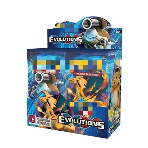 360 pcs/box Poke Mon Evolutions 부스터 박스 카드 묶음 도매 게임 컬렉션 상자 Poke Mon 어린이 장난감 카드 놀이