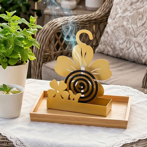Support pour spirales anti-moustiques en fer forgé, en forme de maison, à suspendre, pour usage intérieur et extérieur - Product Image 2