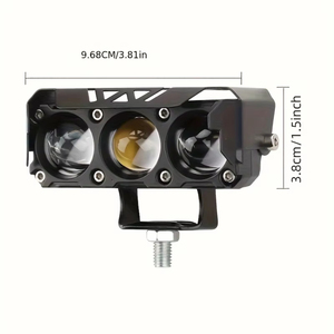 ไฟตัดหมอกเสริมสำหรับรถจักรยานยนต์ ไฟสปอร์ตไลท์ LED 2 ชิ้น 4 เลนส์ สำหรับขับขี่ออฟโรด SUV UTV ATV - Product Image 3