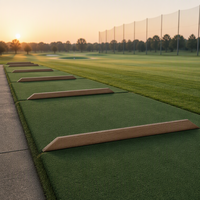 Diviseur de tee de golf à profil fléché vertical, marqueur de piste pour aire de practice extérieure, équipement de délimitation de baie d'entraînement en HDPE recyclé