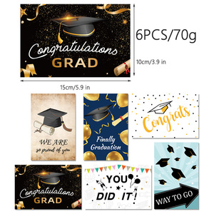 6pcs Pack <strong>Graduation</strong> Greeting Card with Envelopes for <strong>Graduation</strong> Season Party <strong>Invitations</strong> - Product Image 4