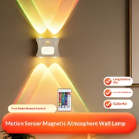 Lampe murale rechargeable, Lampe murale à détecteur de mouvement, Lampe murale magnétique RGB, Lampe de nuit USB, Lampe de chevet, Lampe LED œil de chat