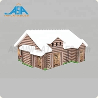 Cabane en rondins gonflable portable, réplique de bar pour le camping