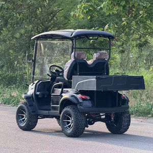 Voiturette de golf électrique buggy <span class=keywords><strong>2</strong></span> places électrique déchargement boîte plate transfert véhicule hôtel voiture voiturettes de golf avec boîte de chargement - Product Image 1