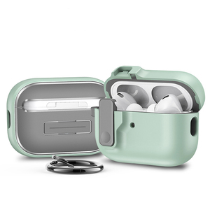Étui d'armure sécurisé pour <span class=keywords><strong>Airpods</strong></span> Pro avec mousqueton, étui de couleur unie pour <span class=keywords><strong>Airpods</strong></span> 4 2024 - Product Image 1