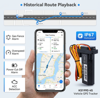Mini traqueur GPS étanche à l'eau 4G pour alarme de porte de voitures motos Anti-brouilleur coupe moteur positionnement GPRS