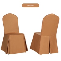 Housse de chaise de banquet en satin double face de haute qualité, style classique chinois, teinte unie, taille standard, directement de l'usine
