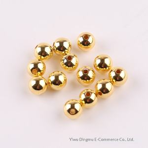 ลูกปัดอะคริลิคสีทองขนาด 3 มม. 4 มม. 5 มม. 6 มม. 8 มม. 10 มม. 12 มม. 14 มม. ลูกบอลพลาสติกแข็ง - Product Image 5