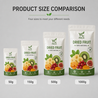 Fabrikant levert gedroogd fruit in zakjes met venster voor gemengd tropisch fruit, rijk aan vitamine C, Doypack 100g 3.5oz