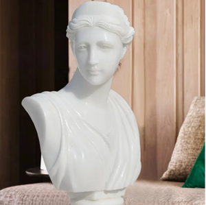 <span class=keywords><strong>Buste</strong></span> féminin en marbre sculpté à la main sur mesure pour galerie et projet de villa, statue classique en pierre. - Product Image 4