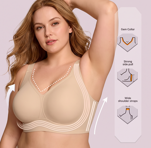 Soutien-gorge grande taille Telige pour femme, bonnets H, I, J, respirant, sans armatures, sans coutures, couvrance intégrale, fermeture dorsale - Product Image 1