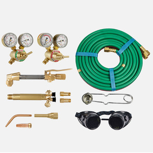 Kit de soldadura a gas portátil estilo americano, oxígeno de 4L, acetileno de 2L, soplete y kit de cilindros para sistemas HVAC. - Product Image 3