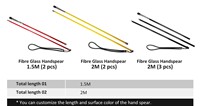 Ensemble de pêche sous-marine avec lance en fibre de verre de voyage, équipement de pêche sous-marine avec pointes paralysantes à 5 branches, lance de pêche hawaïenne