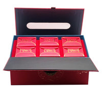 Maßgefertigte Luxuriöse Hochzeitsgeschenkbox Rote Kartonbox Magnetische Geschenkverpackung Lebensmittelverpackung Papierbox Mit Deckel und Griff