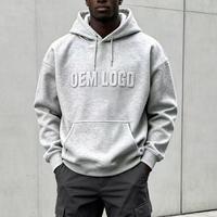 Hoodie Fleece Warna Solid Model Drop Shoulder Custom Berhias Rhinestone dengan Cetakan Embos