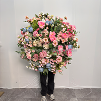 Gladde fabrieksuitverkoop kleurrijke kunstbloemen centerpiece bruiloftdecoratie zijden bloemenarrangement bloemenbal