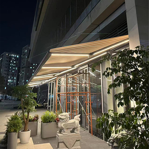 โครงอะลูมิเนียมอัลลอยด์ ผ้าใบโพลีเอสเตอร์เคลือบ PU ระบบมอเตอร์ไฟฟ้าควบคุมด้วยรีโมท ผ้าคลุมแบบม้วนเก็บได้ พร้อมผ้าคลุมถอดออกได้ - Product Image 4