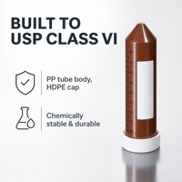 Tube à centrifuger en verre ambré de 50 ml, protection UV à 100 %, tube conique en PP avec bouchon à vis pour le stockage d'échantillons sensibles à la lumière