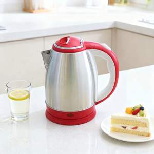 Ấm đun nước điện không dây màu đỏ 1.8L 1500W, điều khiển nhiệt độ, chất liệu thép không gỉ SUS201, dùng cho gia đình & khách sạn - Product Image 5